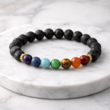 7 CHAKRA LAVA BRACELET