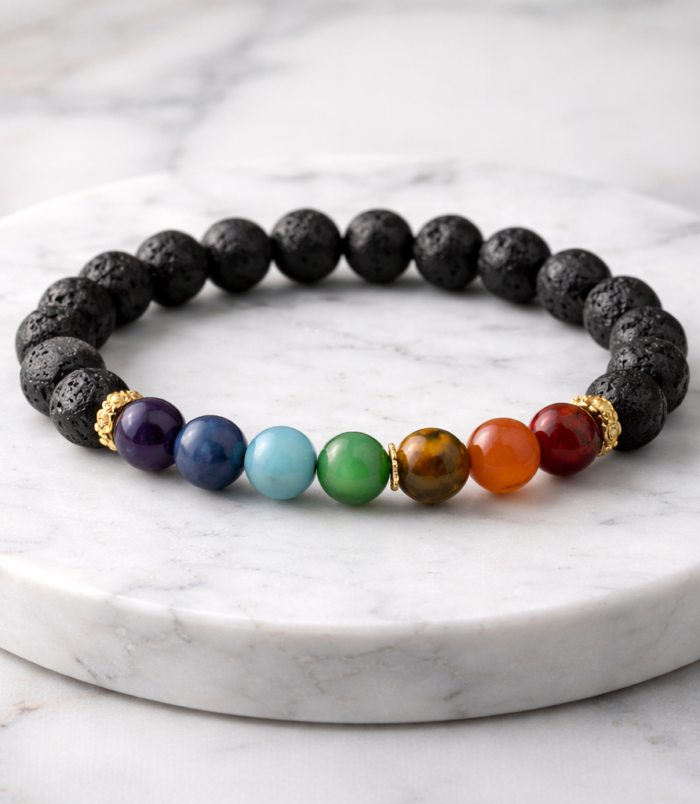 7 CHAKRA LAVA BRACELET 7 CHAKRA LAVA BRACELET